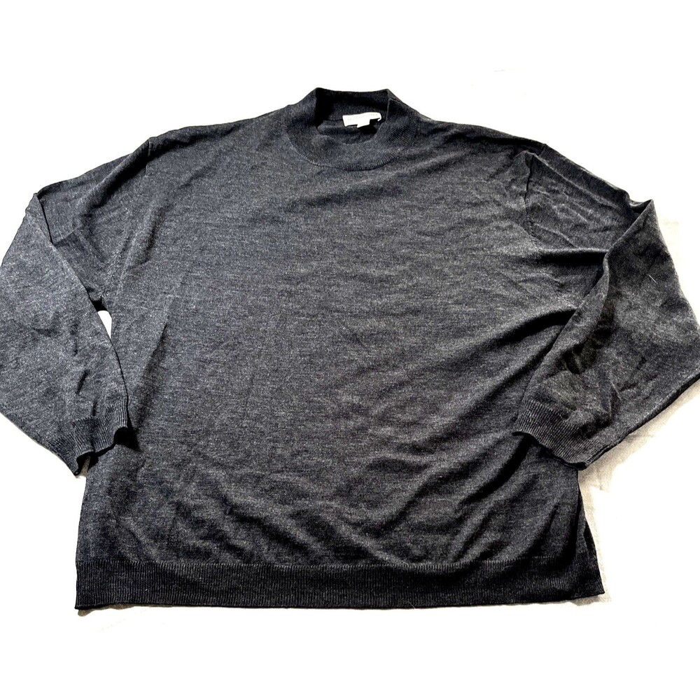 Pronto Uomo Extra Fine Merino Wool Sweater Women's 3X Dark Charcoal Gray